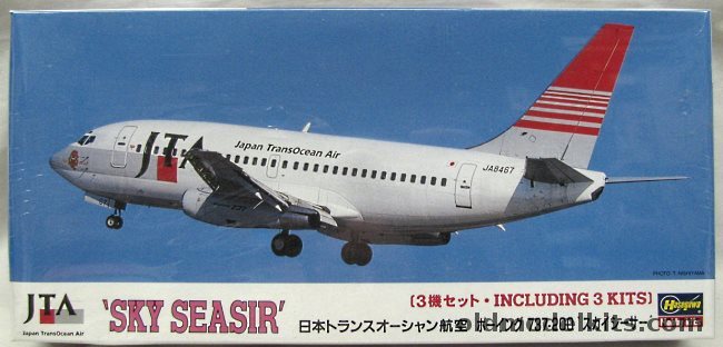 Hasegawa 1/200 Boeing 737-200 'Sky SeaSir' Three Kits - JTA Japan TransOcean Air, LT121 plastic model kit